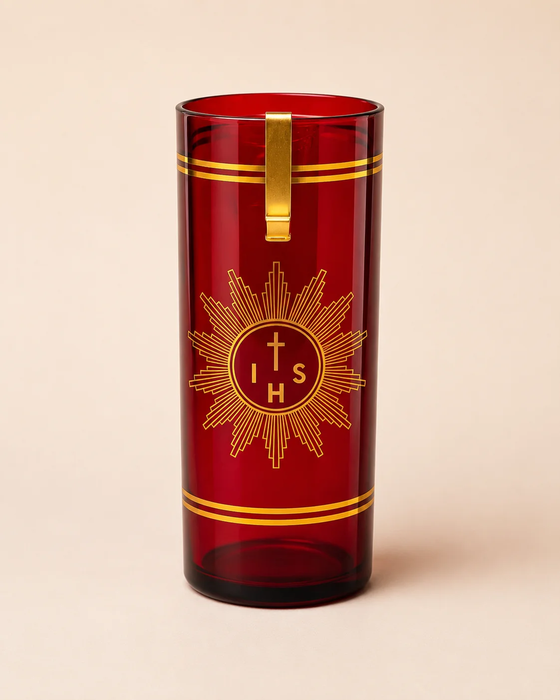 Bicchiere del Santissimo in vetro rosso