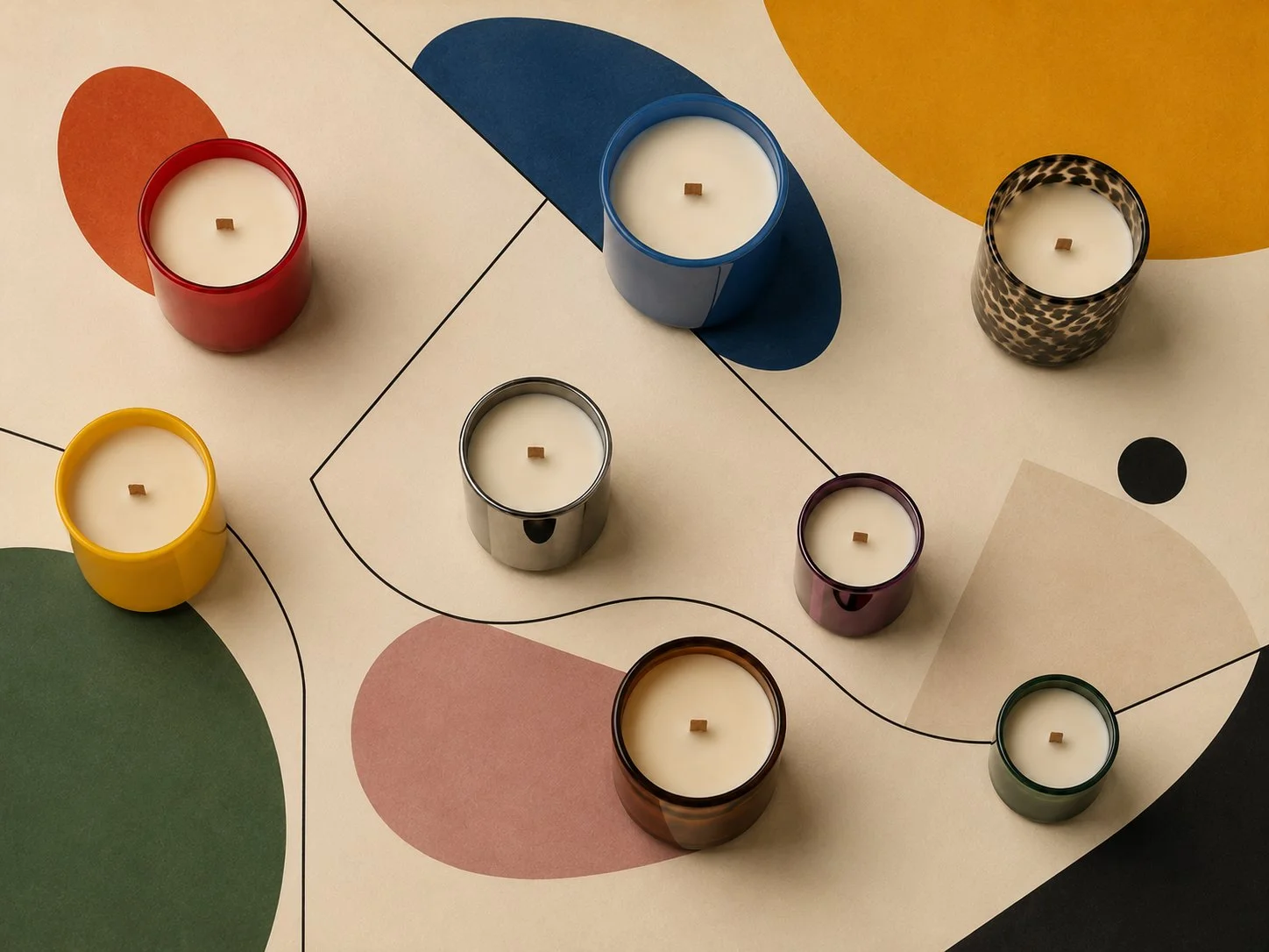 Composizione di candele · colore